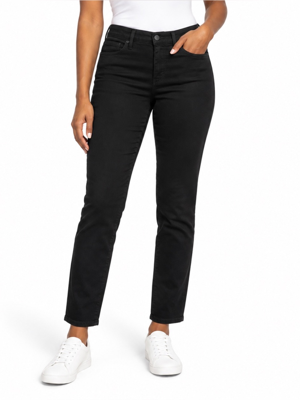 NYDJ Sheri Slim Black Lift Tuck Stretch Jeans Women’s Size 8